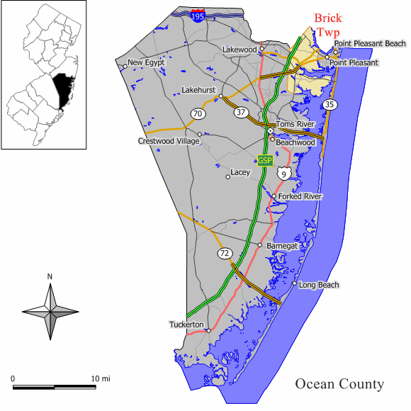 Locator map of Brick