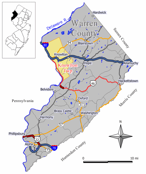 Locator map of Knowlton