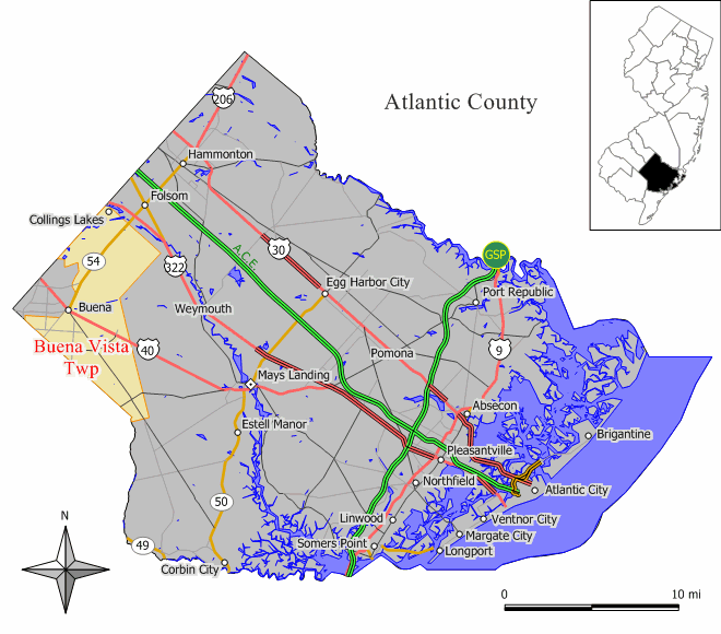 Locator map of Buena Vista
