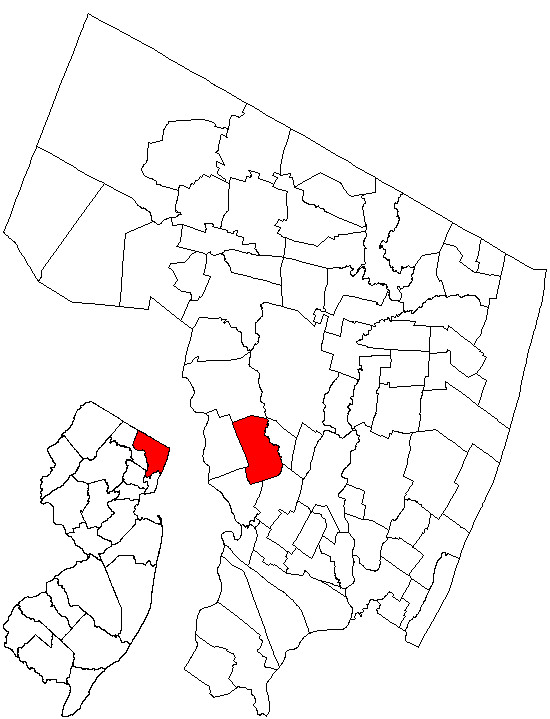 Locator map of Saddle Brook