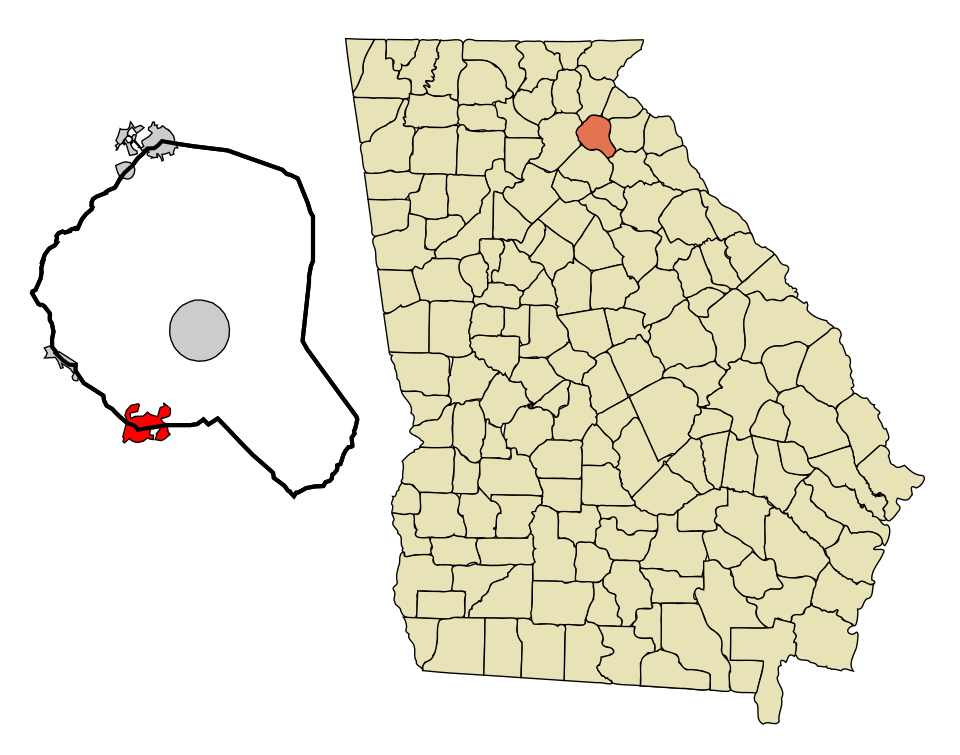 Locator map of Maysville