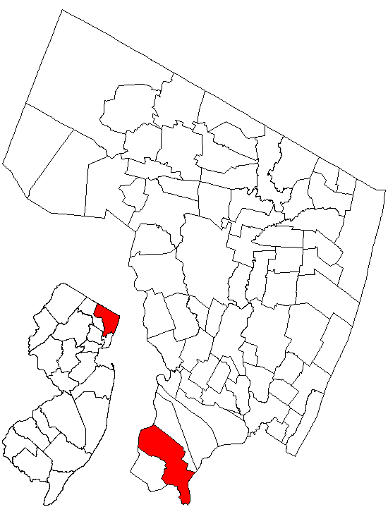 Locator map of Lyndhurst