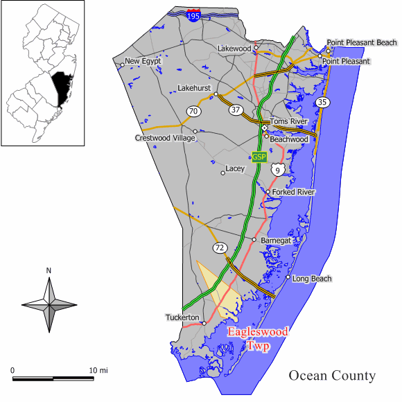 Locator map of Eagleswood