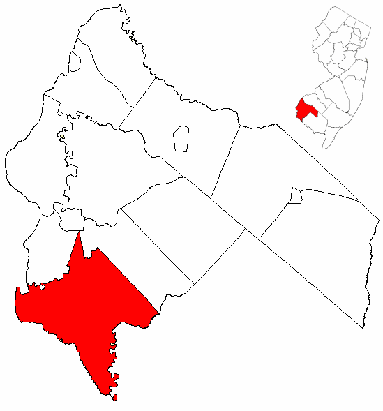 Locator map of Lower Alloways Creek