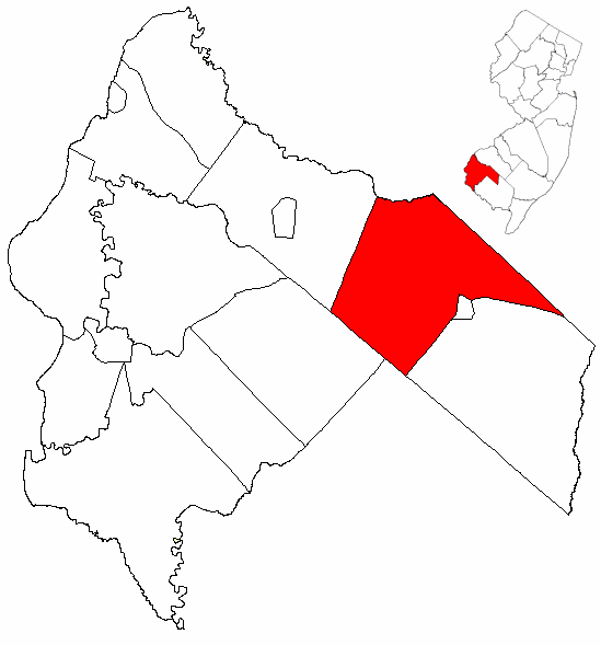 Locator map of Upper Pittsgrove