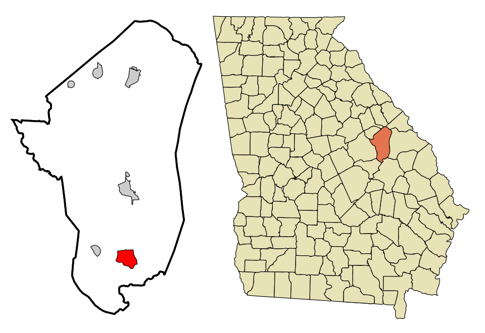Locator map of Wadley
