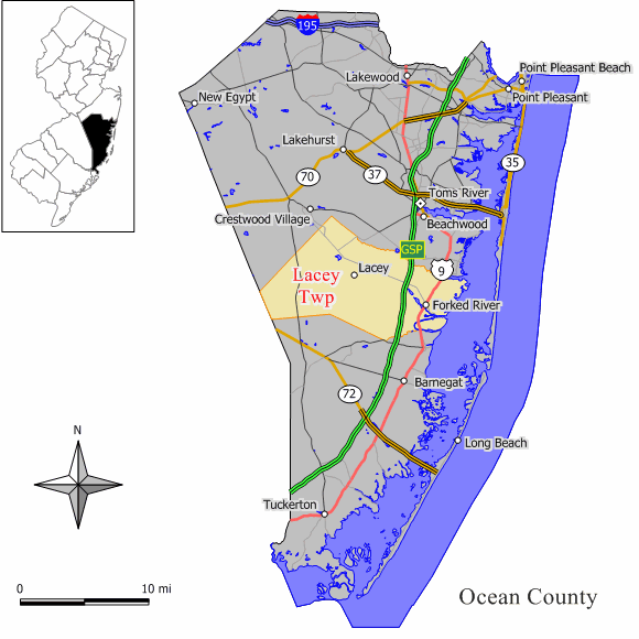 Locator map of Lacey