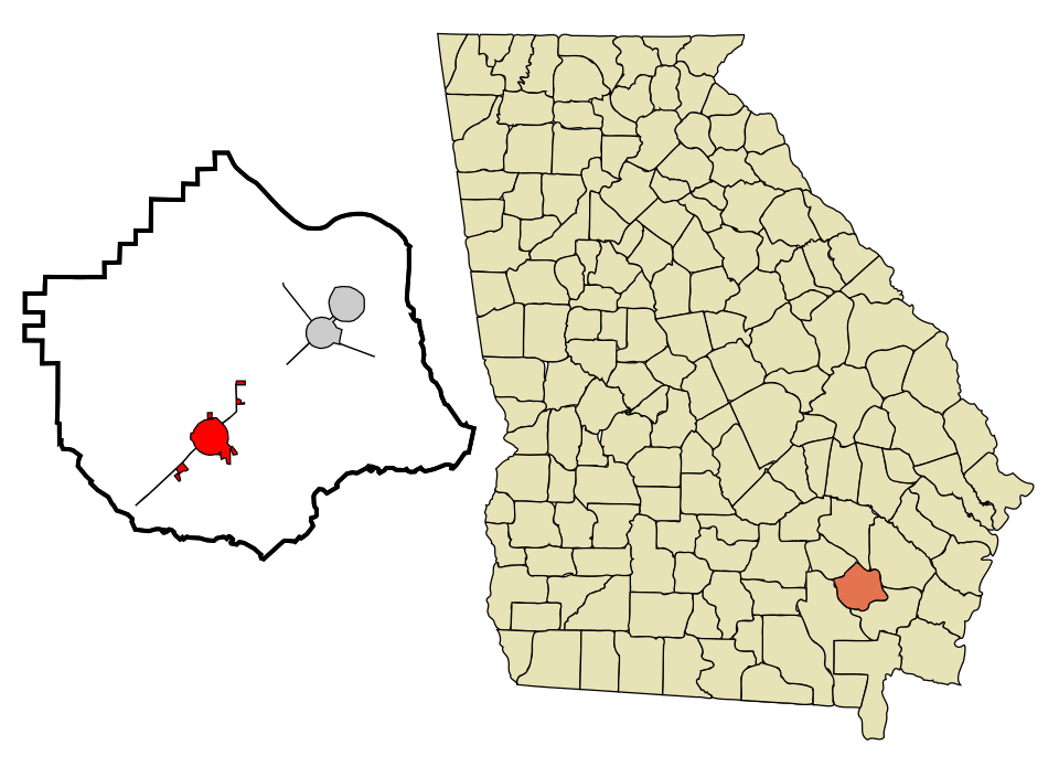 Locator map of Blackshear