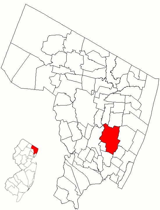 Locator map of Teaneck