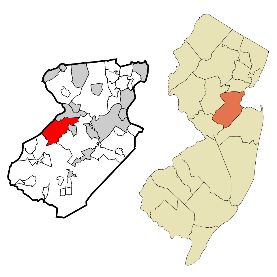 Locator map of North Brunswick