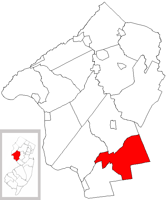 Locator map of East Amwell
