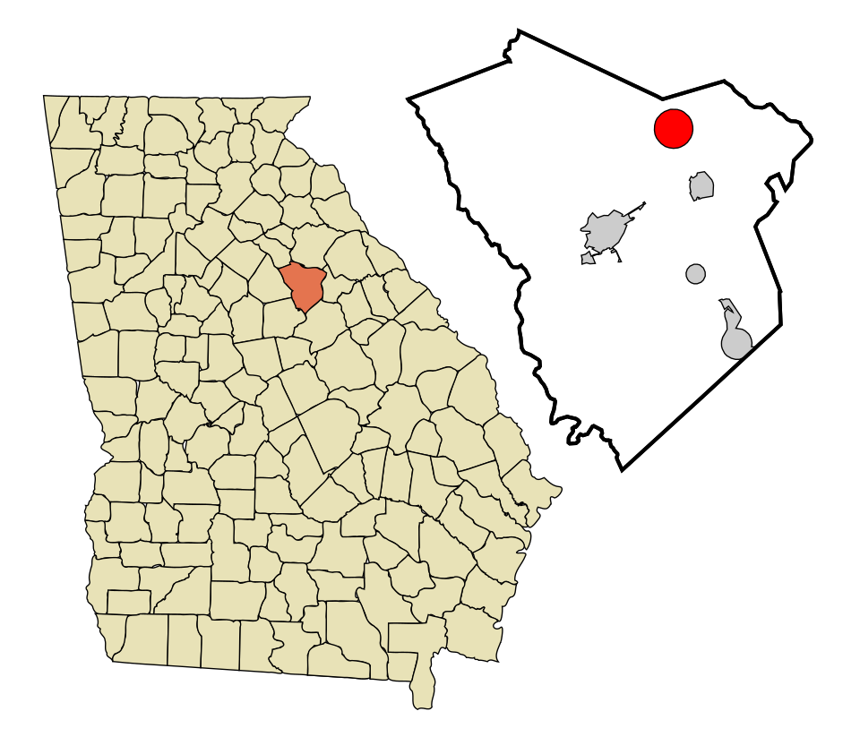 Locator map of Woodville
