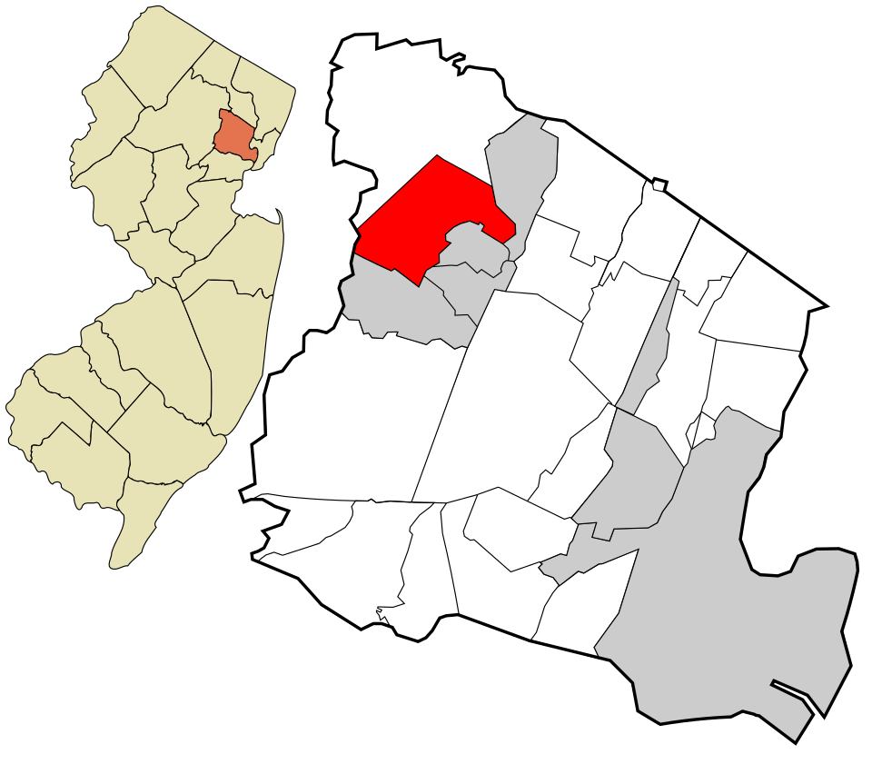 Locator map of West Caldwell
