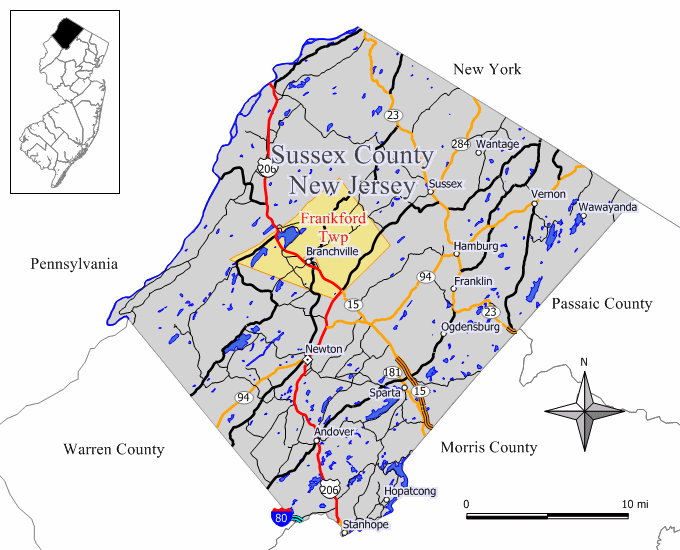 Locator map of Frankford