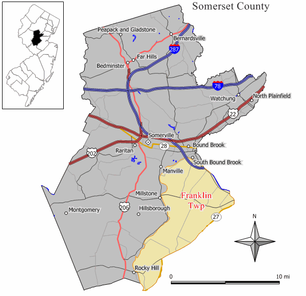 Locator map of Franklin
