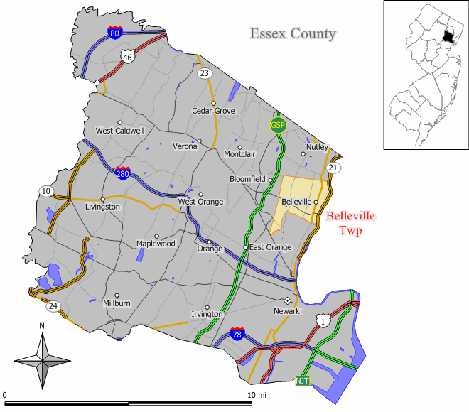 Map of Belleville