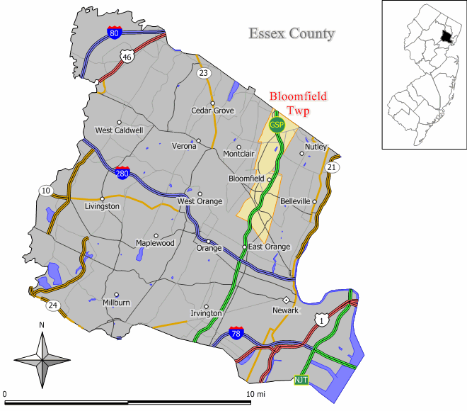 Map of Bloomfield