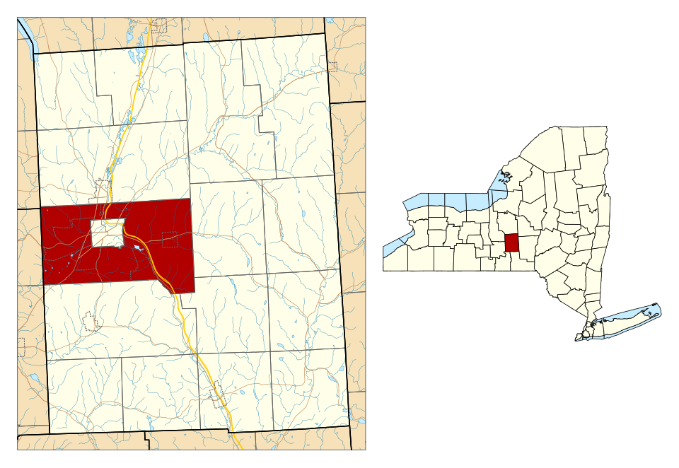Locator map of Cortlandville