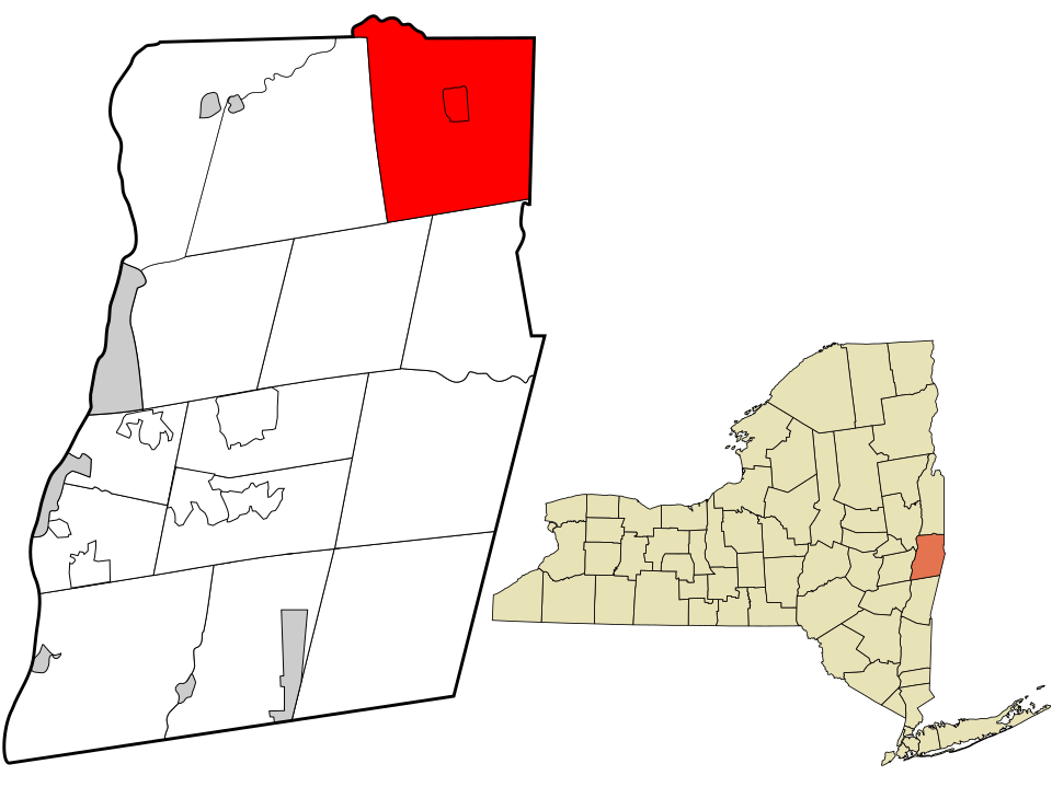 Locator map of Hoosick