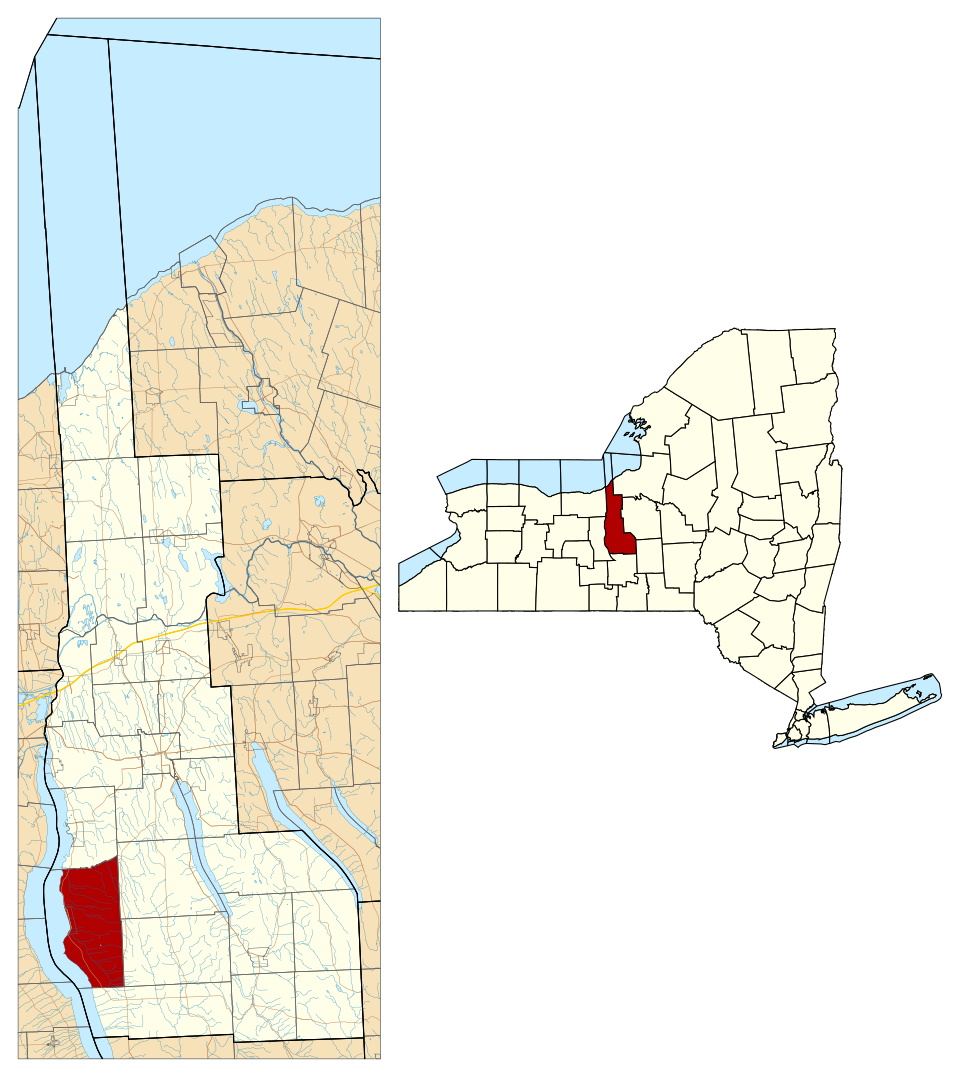 Locator map of Ledyard