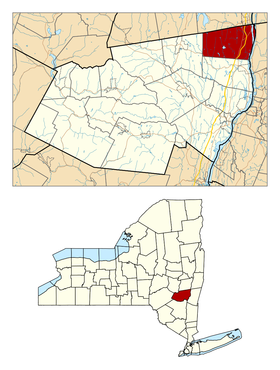 Locator map of New Baltimore