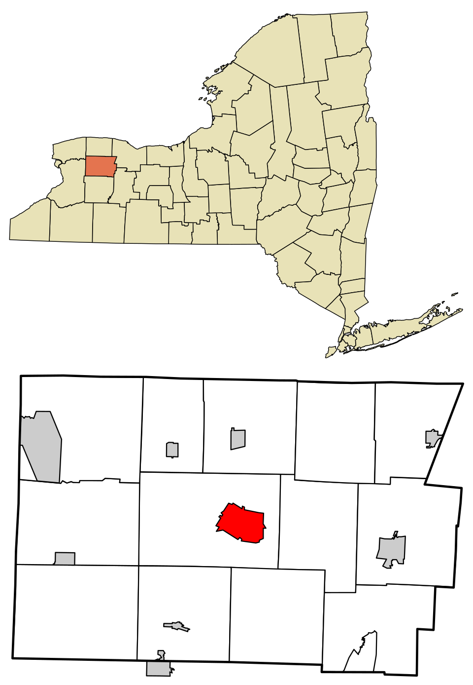 Locator map of Batavia