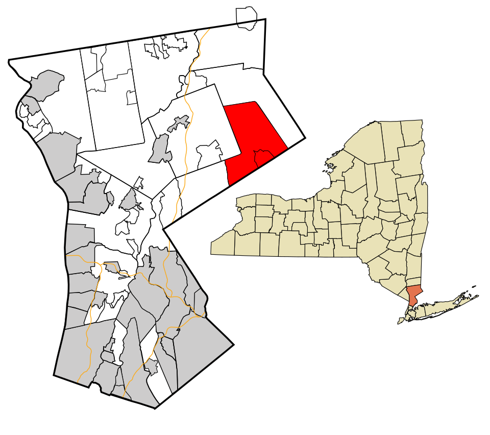 Locator map of Pound Ridge