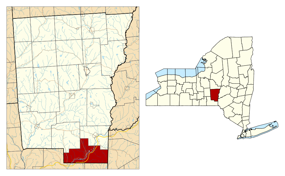 Locator map of Afton