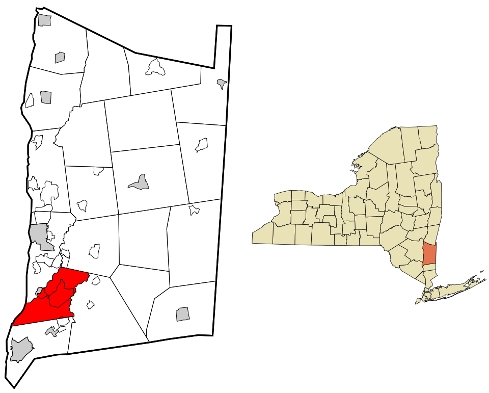 Locator map of Wappinger
