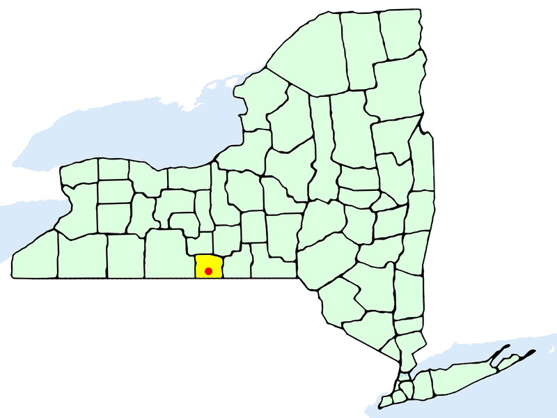 Locator map of Elmira