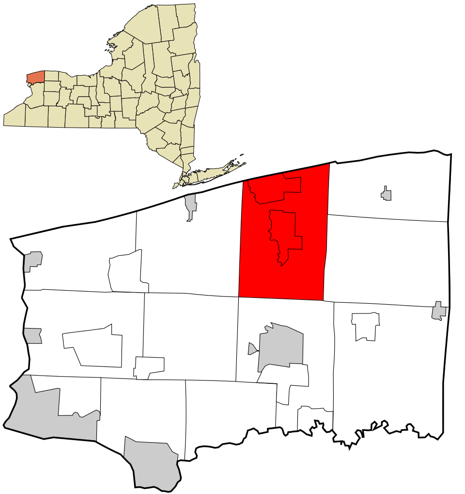 Locator map of Newfane