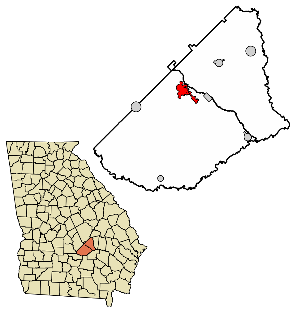 Map of McRae-Helena