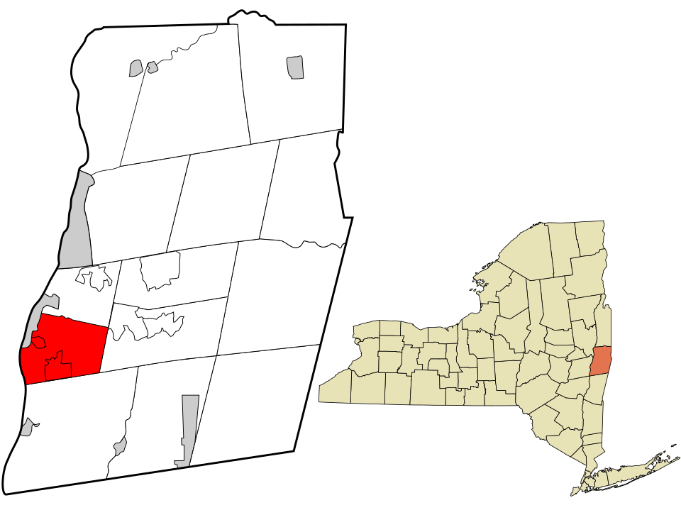 Locator map of East Greenbush