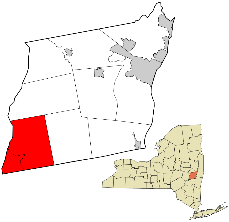 Locator map of Rensselaerville