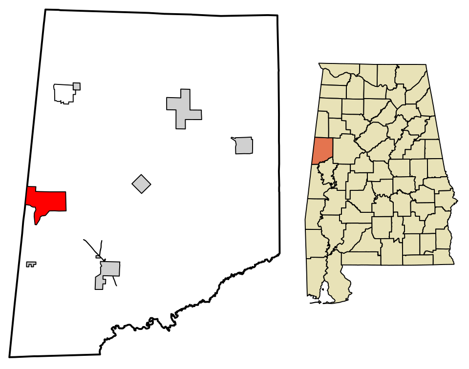 Locator map of Pickensville