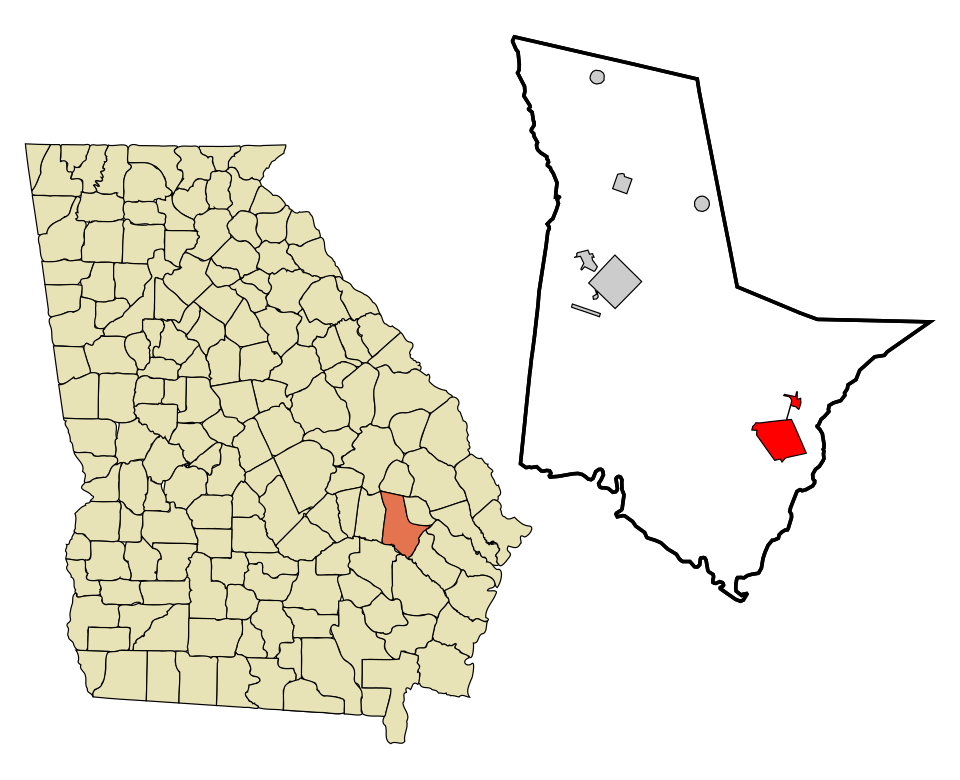 Locator map of Glennville