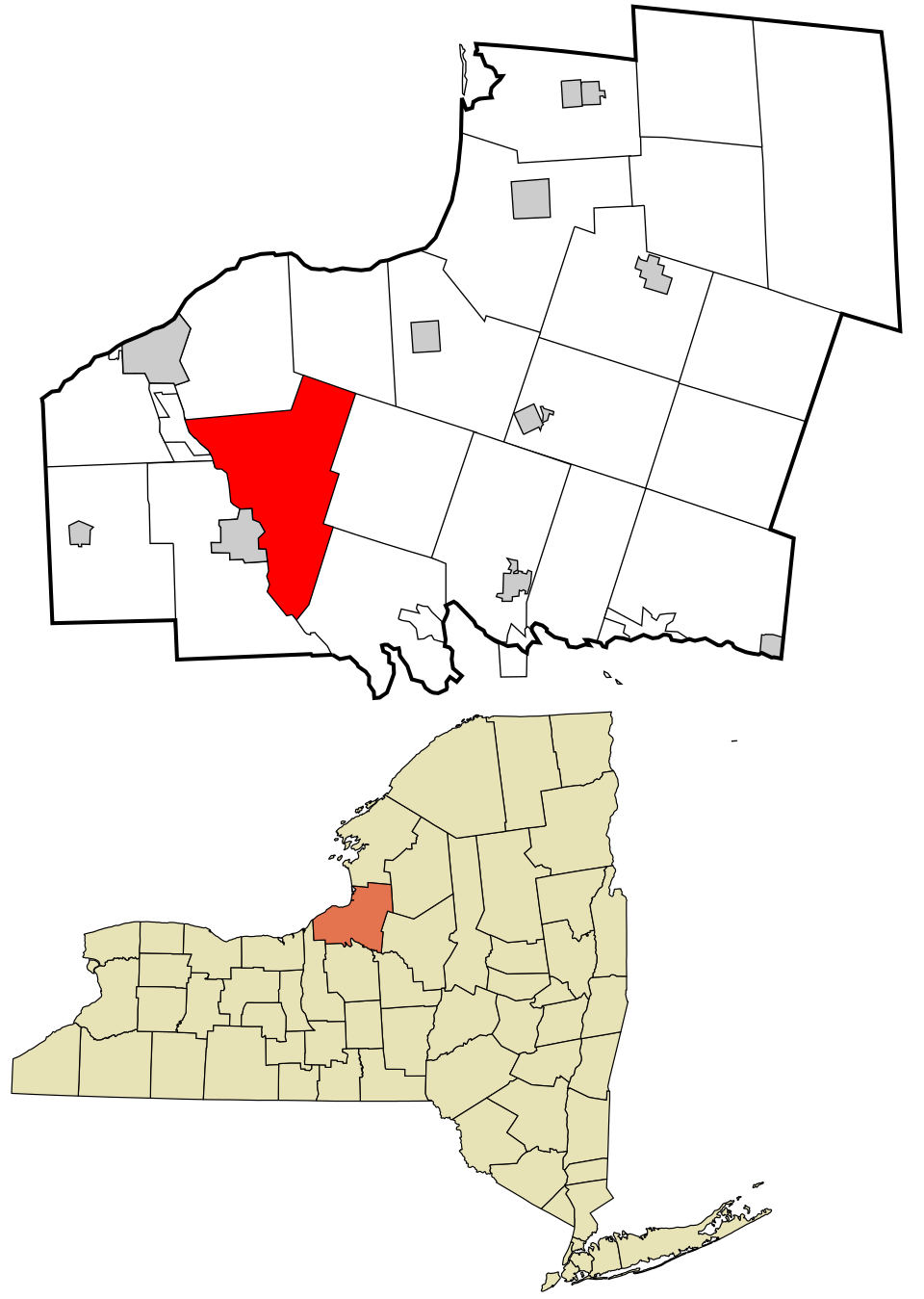 Locator map of Volney