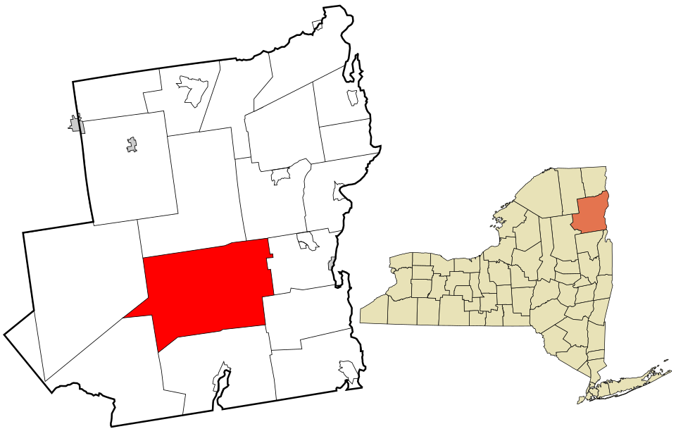 Locator map of North Hudson