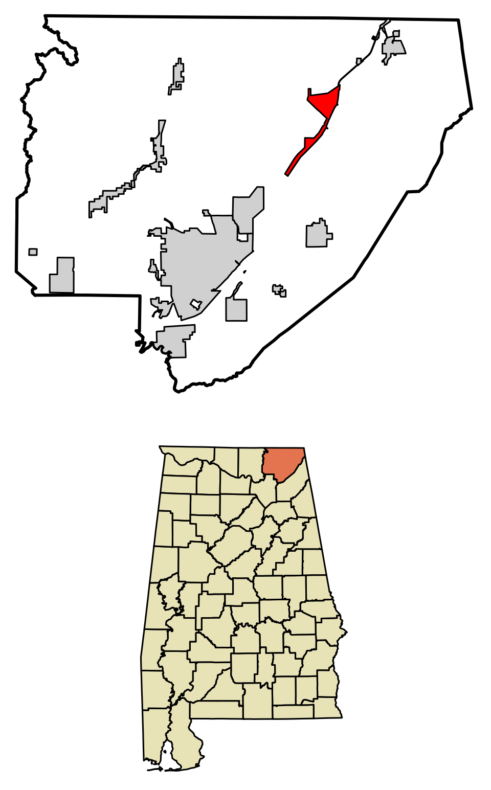 Locator map of Stevenson