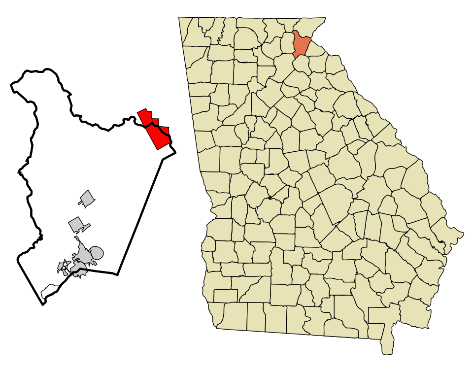 Locator map of Tallulah Falls