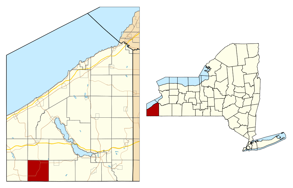 Locator map of Clymer