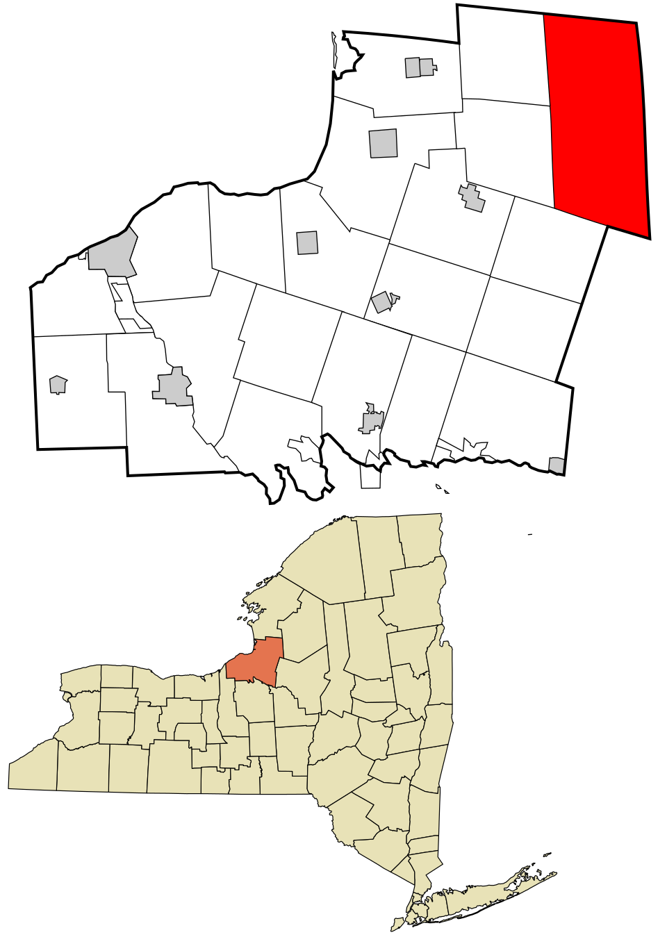 Locator map of Redfield