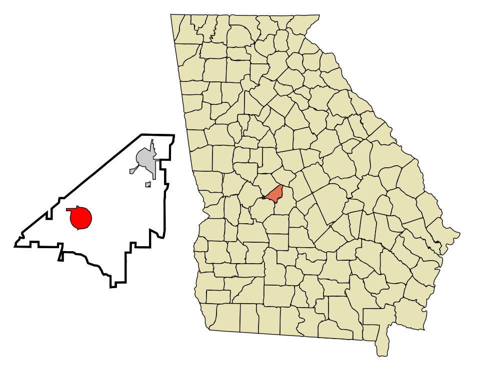 Locator map of Fort Valley
