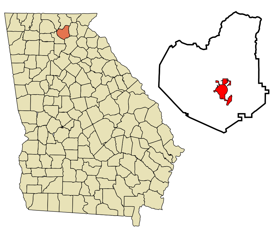 Map of Dahlonega