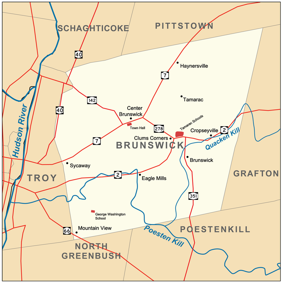 Locator map of Brunswick