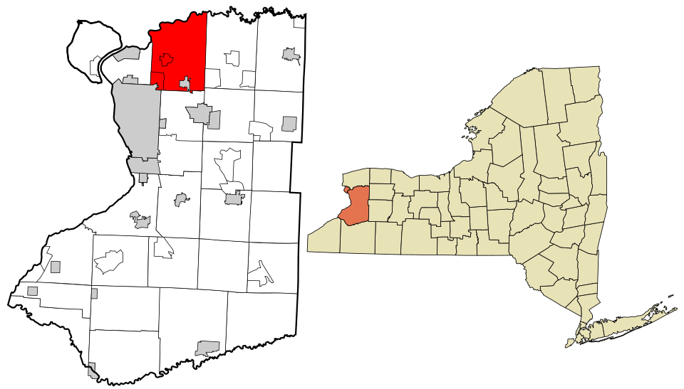 Locator map of Amherst