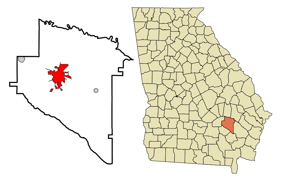 Locator map of Baxley