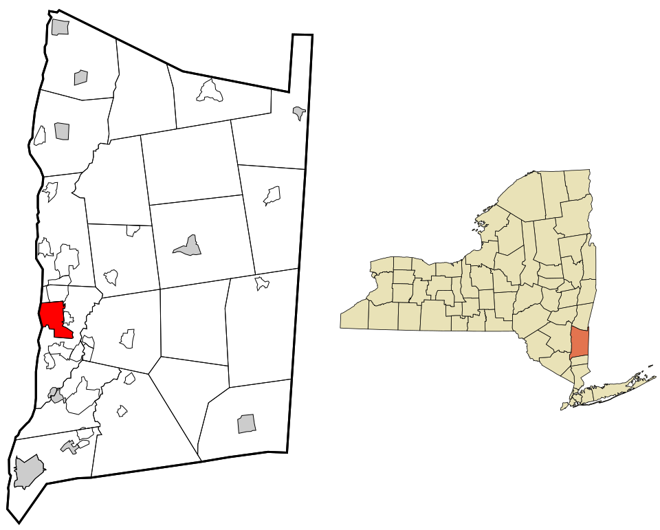 Locator map of Poughkeepsie