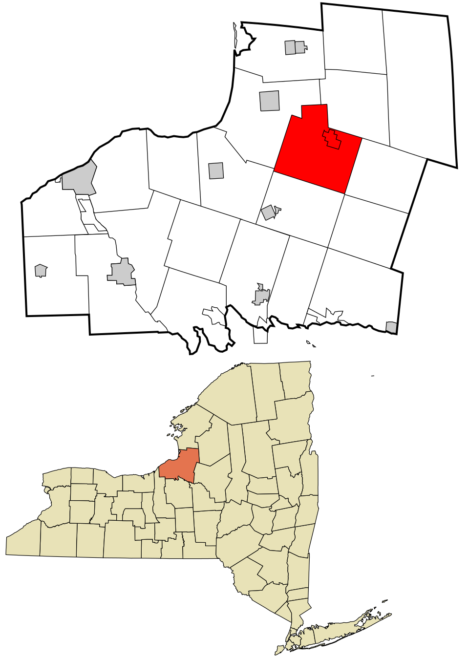 Locator map of Albion