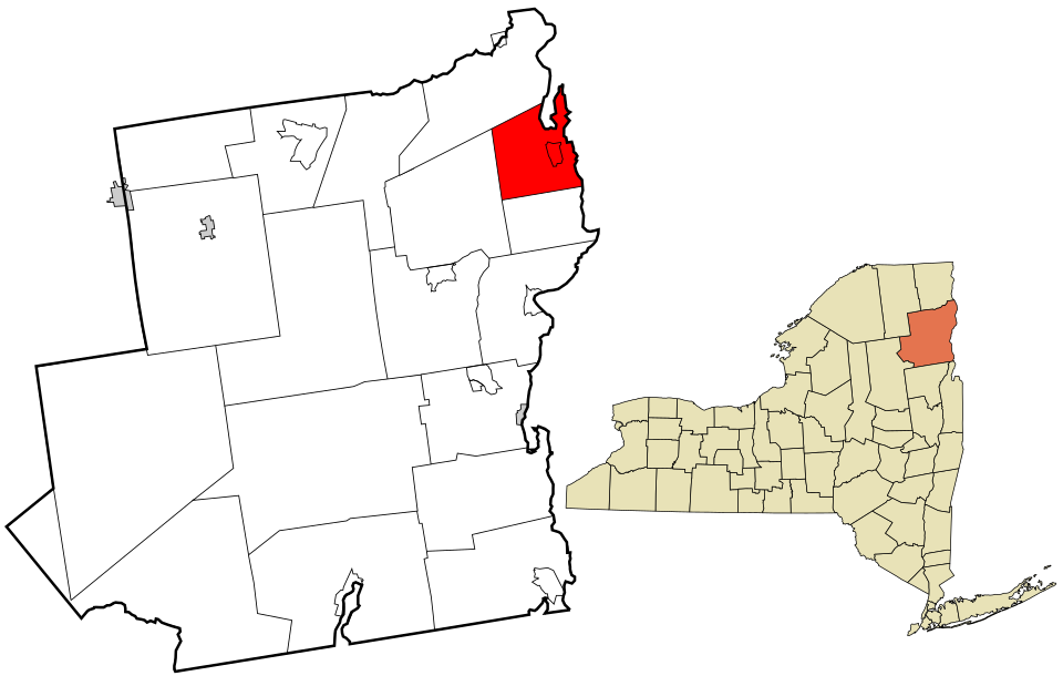 Locator map of Willsboro